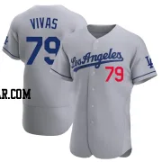 Jorbit Vivas Men's Los Angeles Dodgers Gray Authentic Away Jersey