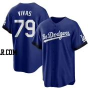 Jorbit Vivas Men's Los Angeles Dodgers Royal Replica 2021 City Connect Jersey