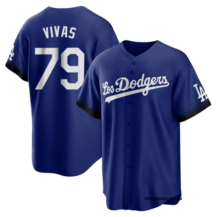 Jorbit Vivas Men's Los Angeles Dodgers Royal Replica 2021 City Connect Jersey