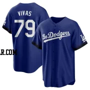 Jorbit Vivas Youth Los Angeles Dodgers Royal Replica 2021 City Connect Jersey