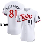 Jordan Balazovic Men's Minnesota Twins White Elite Home Jersey