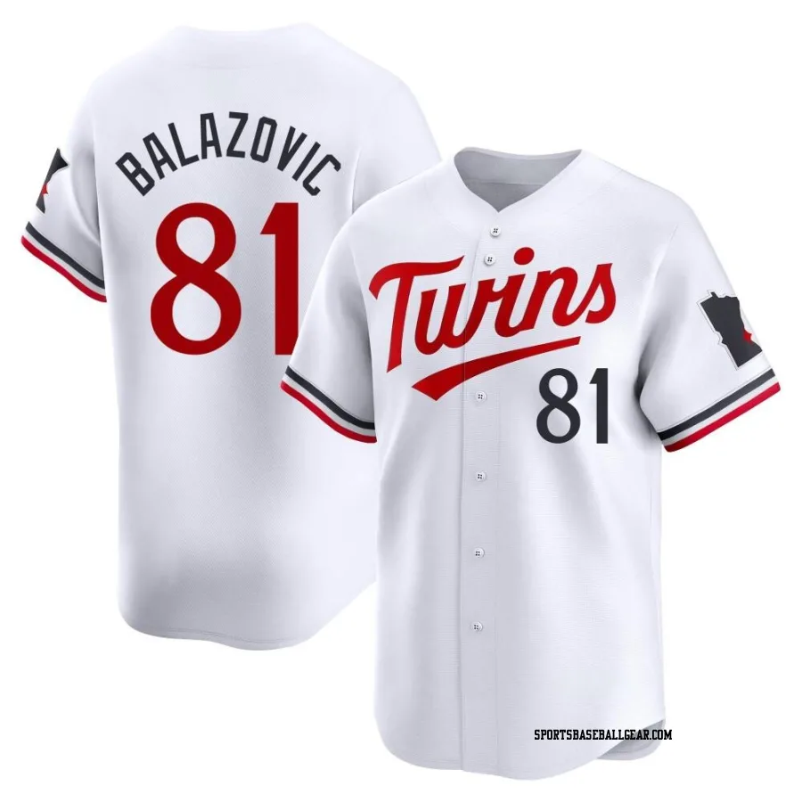 Jordan Balazovic Men's Minnesota Twins White Limited Home Jersey