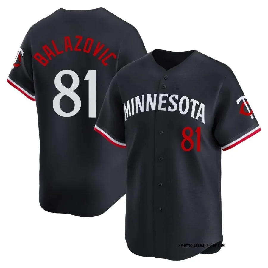 Jordan Balazovic Youth Minnesota Twins Navy Limited Alternate Jersey