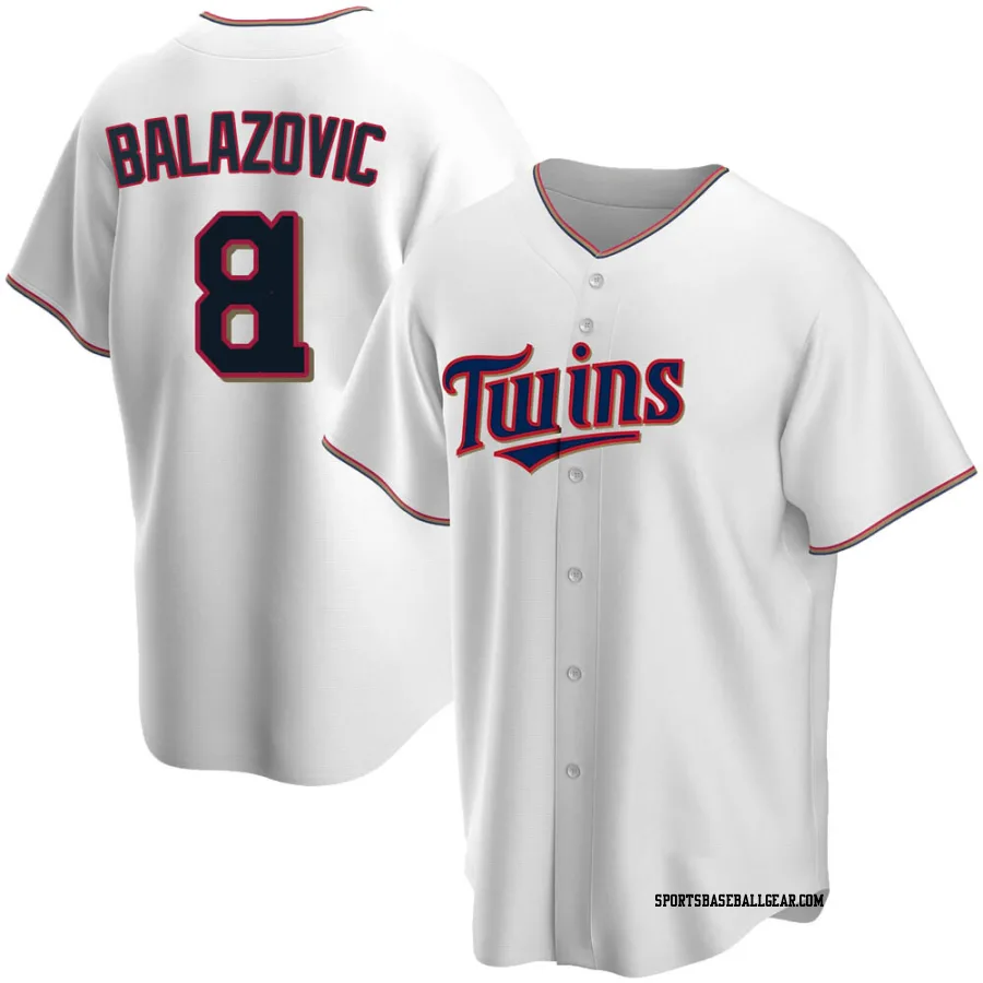 Jordan Balazovic Youth Minnesota Twins White Replica Home Jersey