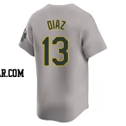 Jordan Diaz Men's Oakland Athletics Gray Limited Away Jersey