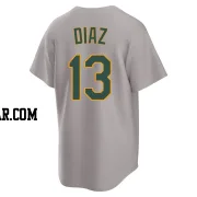 Jordan Diaz Men's Oakland Athletics Gray Replica Away 2.0 Jersey