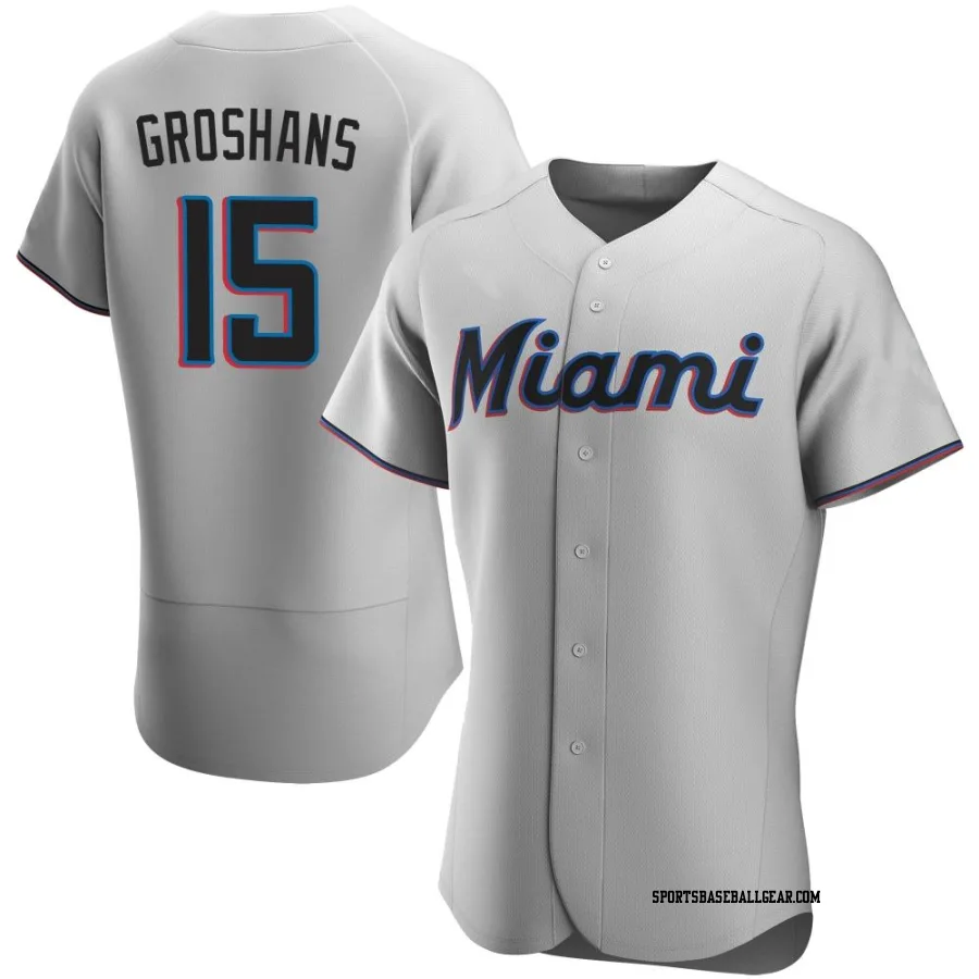 Jordan Groshans Men's Miami Marlins Gray Authentic Road Jersey