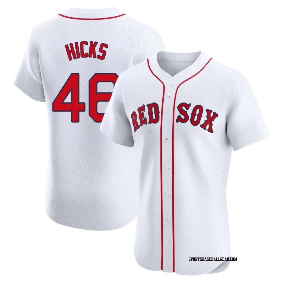 Jordan Hicks Men's Boston Red Sox White Elite Home Patch Jersey