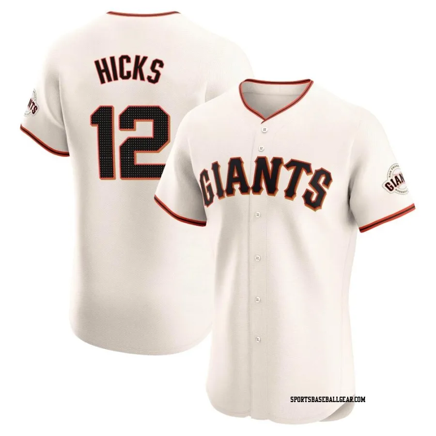 Jordan Hicks Men's San Francisco Giants Cream Elite Home Jersey