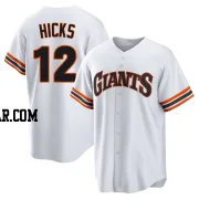 Jordan Hicks Men's San Francisco Giants White Limited Throwback Cooperstown Collection Jersey