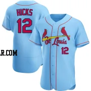 Jordan Hicks Men's St. Louis Cardinals Light Blue Authentic Alternate Jersey
