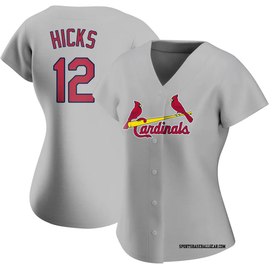 Jordan Hicks Women's St. Louis Cardinals Gray Authentic Road Jersey