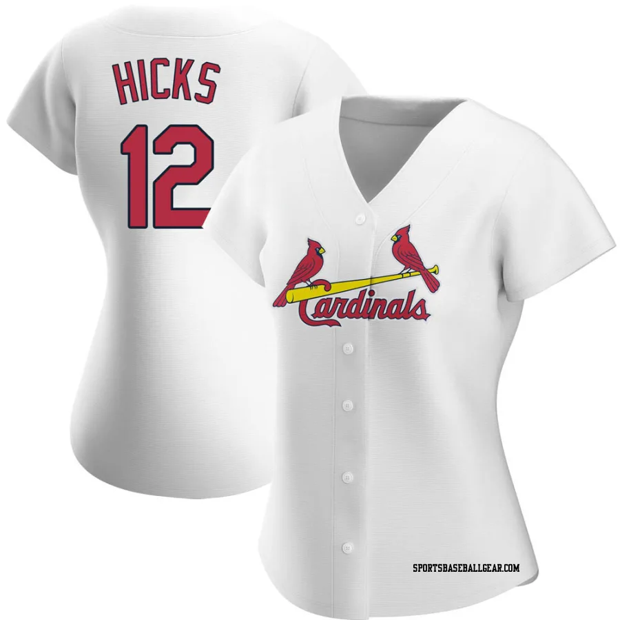 Jordan Hicks Women's St. Louis Cardinals White Replica Home Jersey
