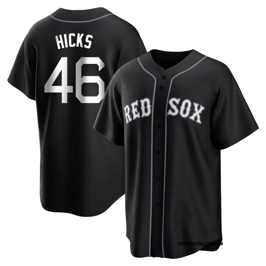 Jordan Hicks Youth Boston Red Sox Black/White Replica Jersey