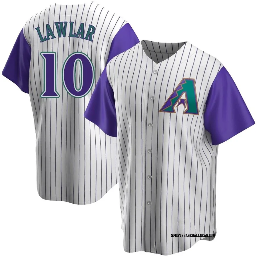 Jordan Lawlar Youth Arizona Diamondbacks Cream/Purple Replica Alternate Cooperstown Collection Jersey