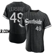 Jordan Leasure Men's Chicago White Sox Black Authentic 2021 City Connect Jersey