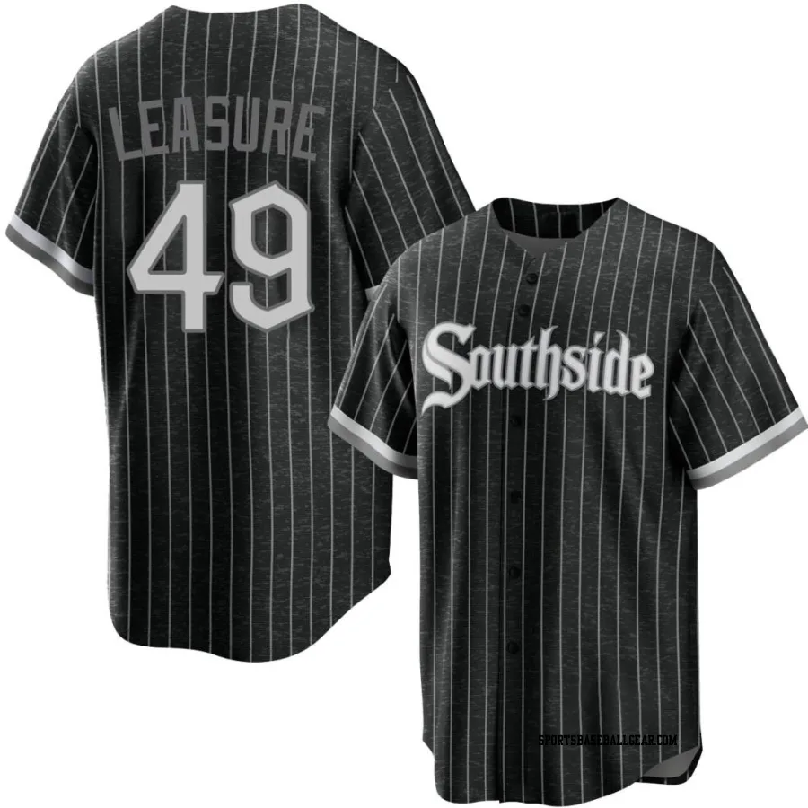 Jordan Leasure Men's Chicago White Sox Black Replica 2021 City Connect Jersey