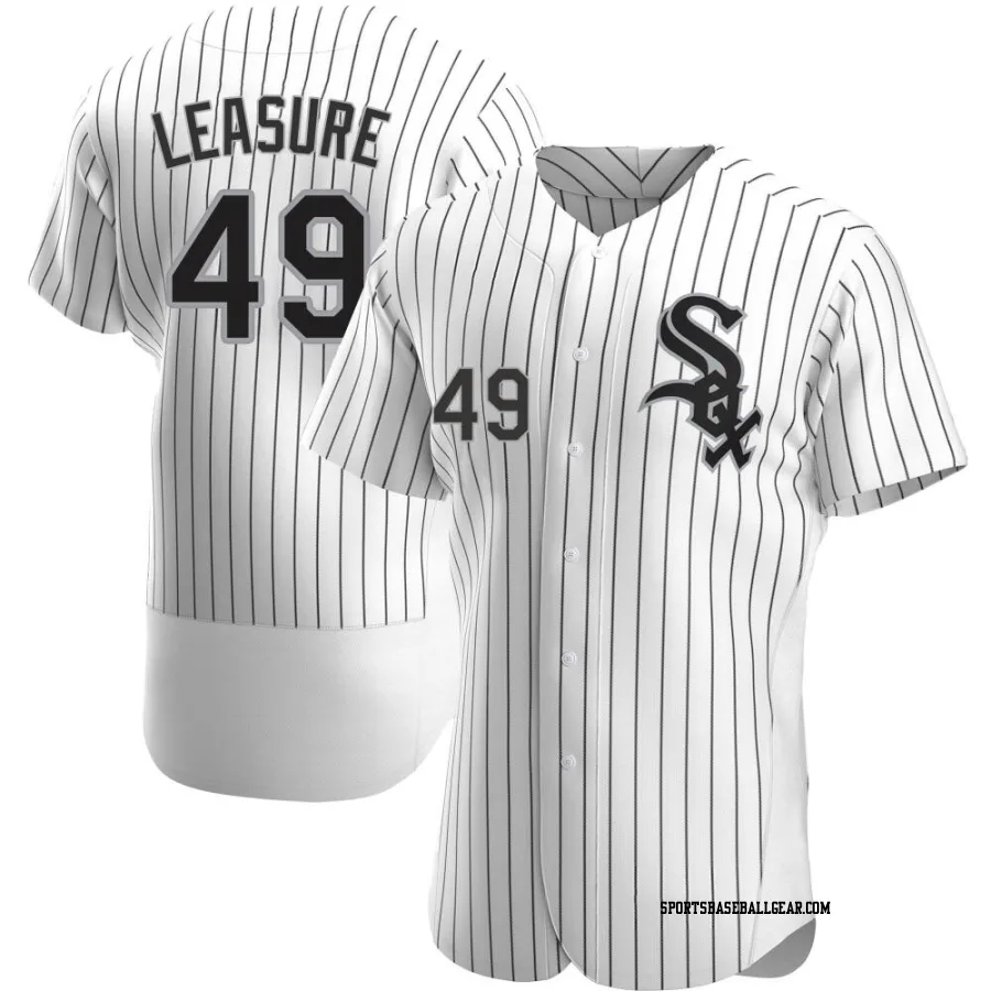 Jordan Leasure Men's Chicago White Sox White Authentic Home Jersey