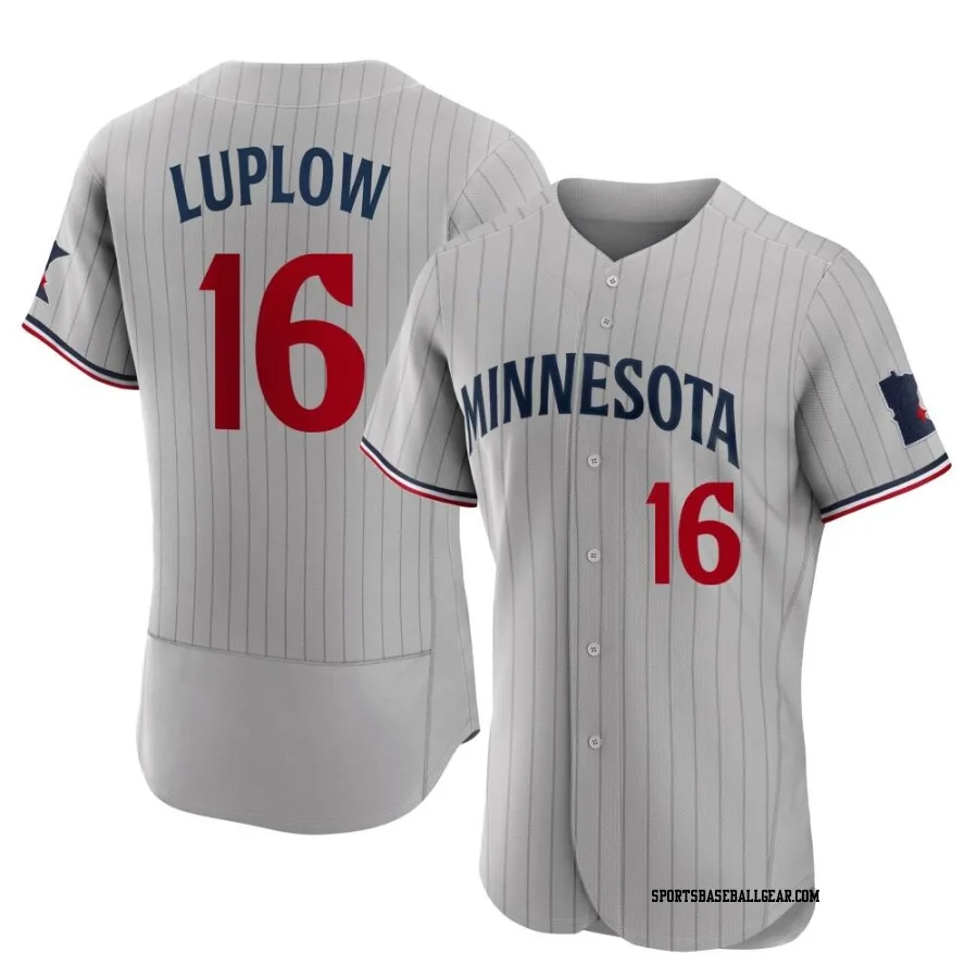 Jordan Luplow Men's Minnesota Twins Gray Authentic Road Jersey