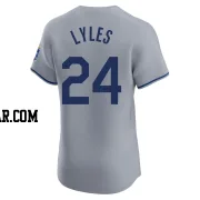 Jordan Lyles Men's Kansas City Royals Gray Elite Road Jersey