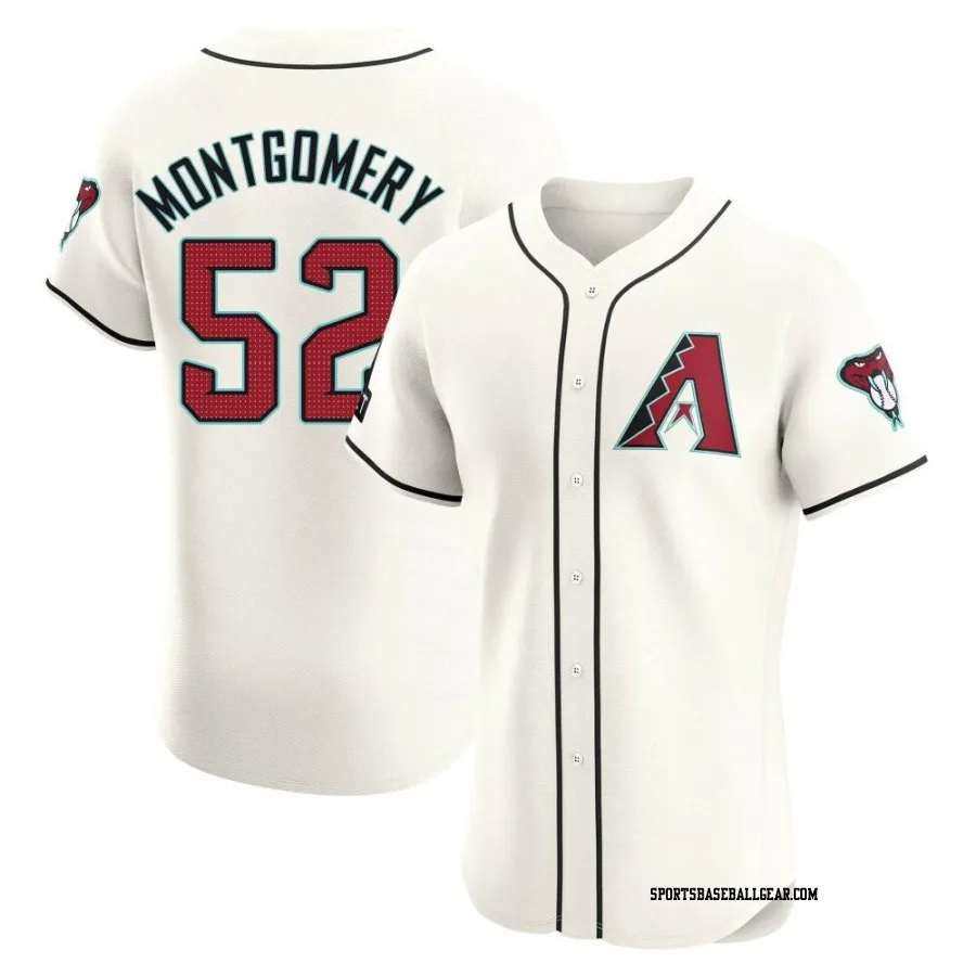 Jordan Montgomery Men's Arizona Diamondbacks Cream Elite Home Patch Jersey