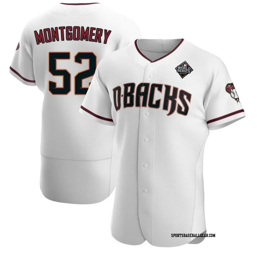 Jordan Montgomery Men's Arizona Diamondbacks White Authentic Crimson Home 2023 World Series Jersey