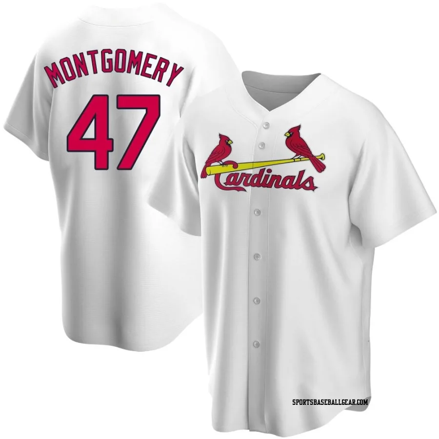 Jordan Montgomery Men's St. Louis Cardinals White Replica Home Jersey