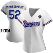 Jordan Montgomery Women's Texas Rangers White Authentic Home 2023 World Series Jersey