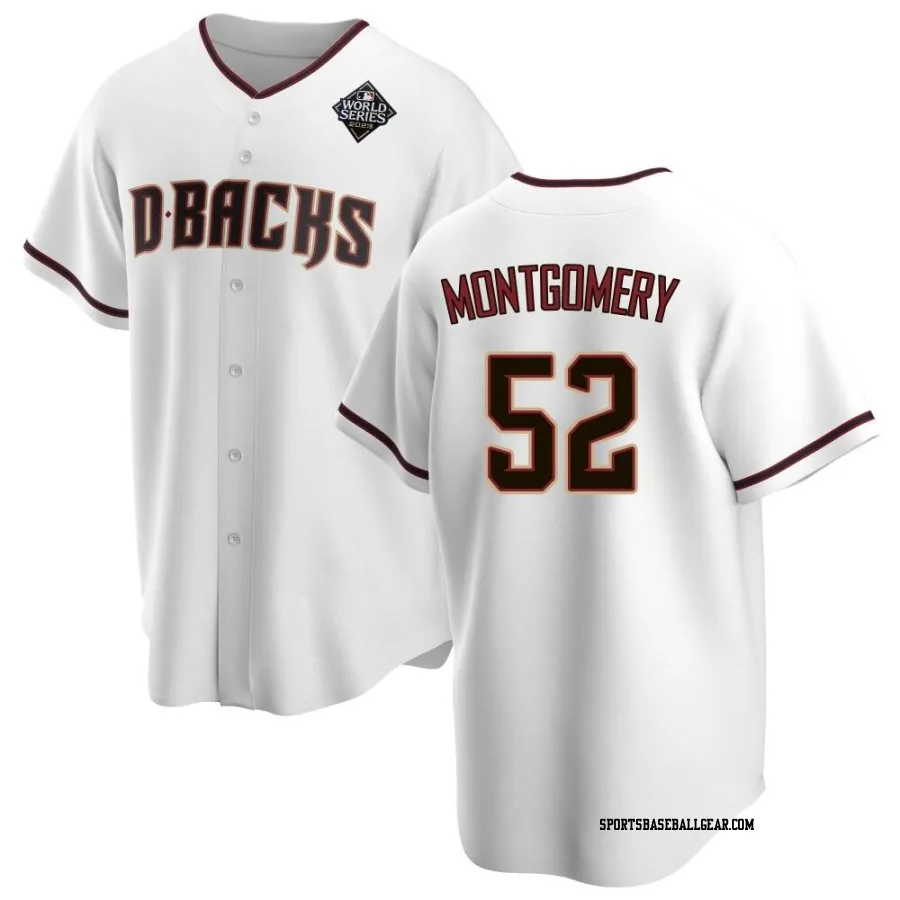 Jordan Montgomery Youth Arizona Diamondbacks White Replica Home 2023 World Series Jersey