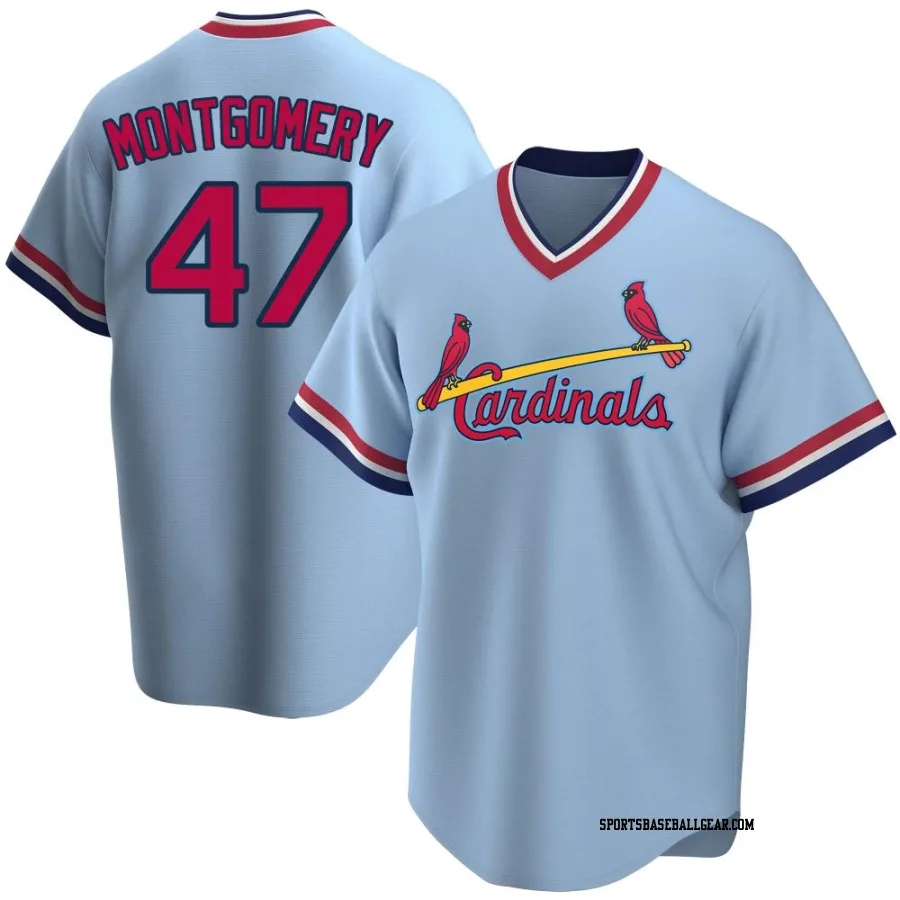 Jordan Montgomery Youth St. Louis Cardinals Light Blue Replica Road Cooperstown Collection Jersey