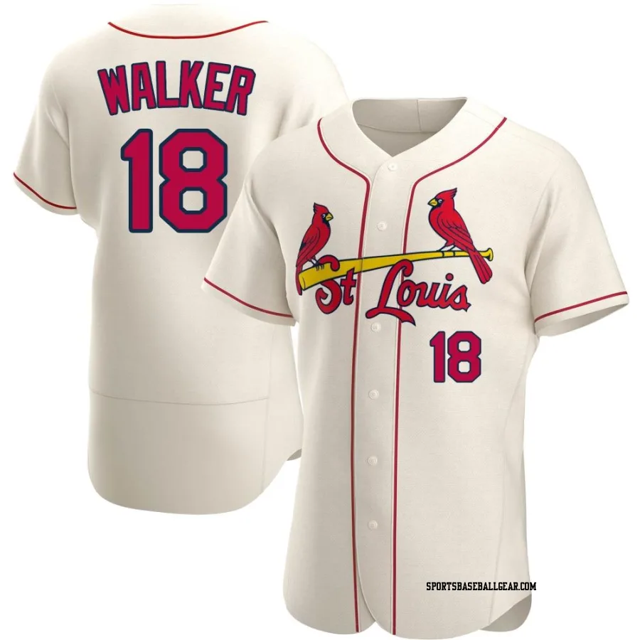 Jordan Walker Men's St. Louis Cardinals Cream Authentic Alternate Jersey