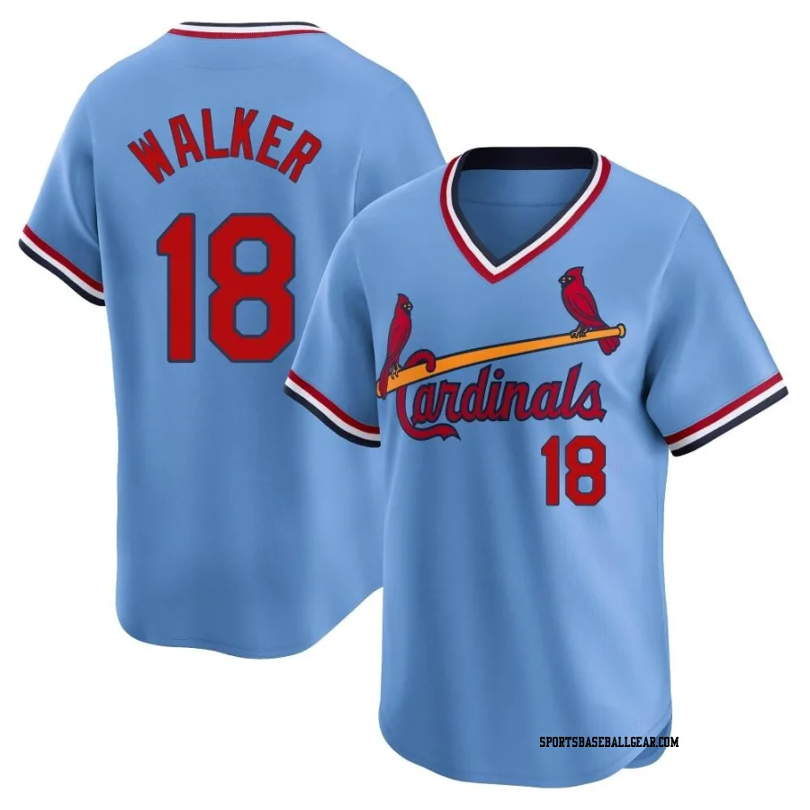 Jordan Walker Men's St. Louis Cardinals Light Blue Limited Cooperstown Collection Jersey