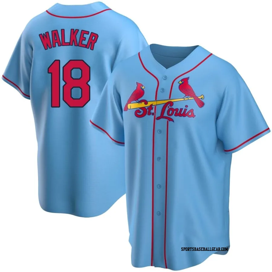 Jordan Walker Men's St. Louis Cardinals Light Blue Replica Alternate Jersey