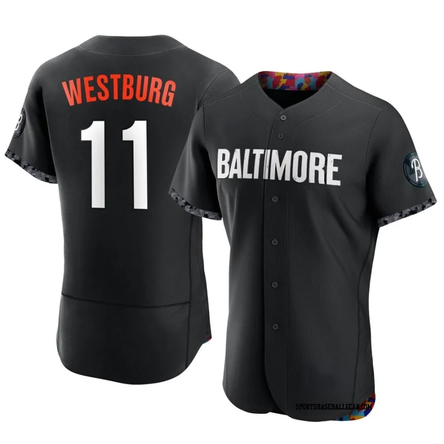 Jordan Westburg Men's Baltimore Orioles Black Authentic 2023 City Connect Jersey