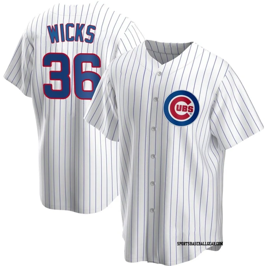 Jordan Wicks Men's Chicago Cubs White Replica Home Jersey