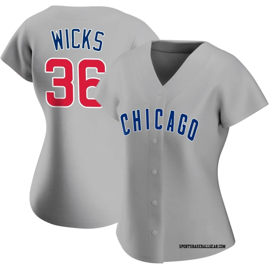 Jordan Wicks Women's Chicago Cubs Gray Replica Road Jersey