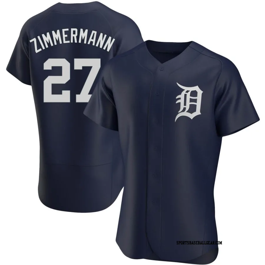 Jordan Zimmermann Men's Detroit Tigers Navy Authentic Alternate Jersey