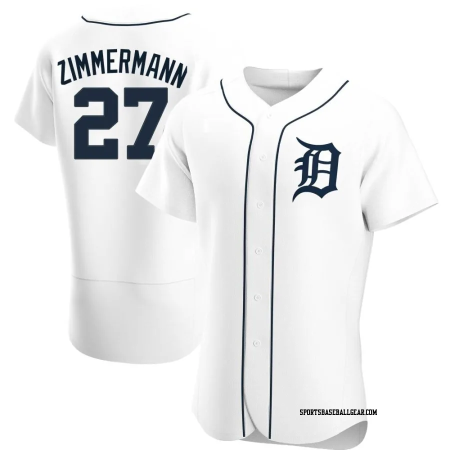 Jordan Zimmermann Men's Detroit Tigers White Authentic Home Jersey