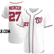 Jordy Mercer Men's Washington Nationals White Authentic Alternate Jersey