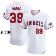 Jordyn Adams Men's Los Angeles Angels White Elite Home Patch Jersey