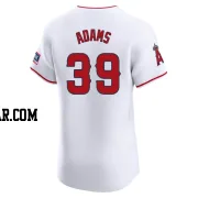 Jordyn Adams Men's Los Angeles Angels White Elite Home Patch Jersey