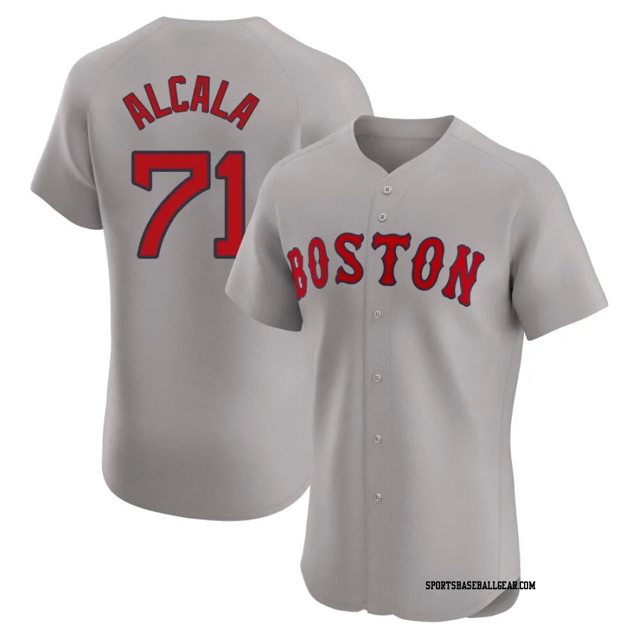 Jorge Alcala Men's Boston Red Sox Gray Elite Road Jersey