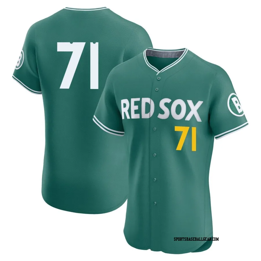 Jorge Alcala Men's Boston Red Sox Green Elite 2025 City Connect Jersey