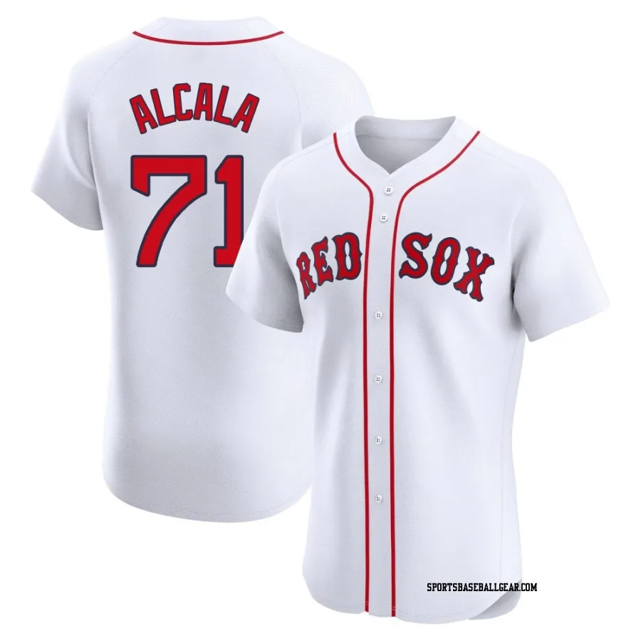 Jorge Alcala Men's Boston Red Sox White Elite Home Jersey