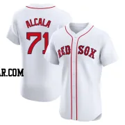 Jorge Alcala Men's Boston Red Sox White Elite Home Patch Jersey