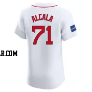 Jorge Alcala Men's Boston Red Sox White Elite Home Patch Jersey