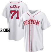 Jorge Alcala Men's Boston Red Sox White Replica 2021 Patriots' Day Jersey