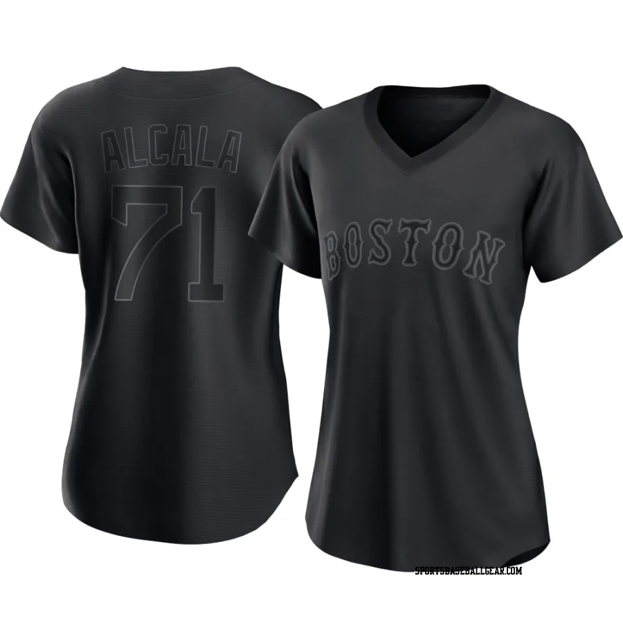 Jorge Alcala Women's Boston Red Sox Black Replica Pitch Fashion Jersey