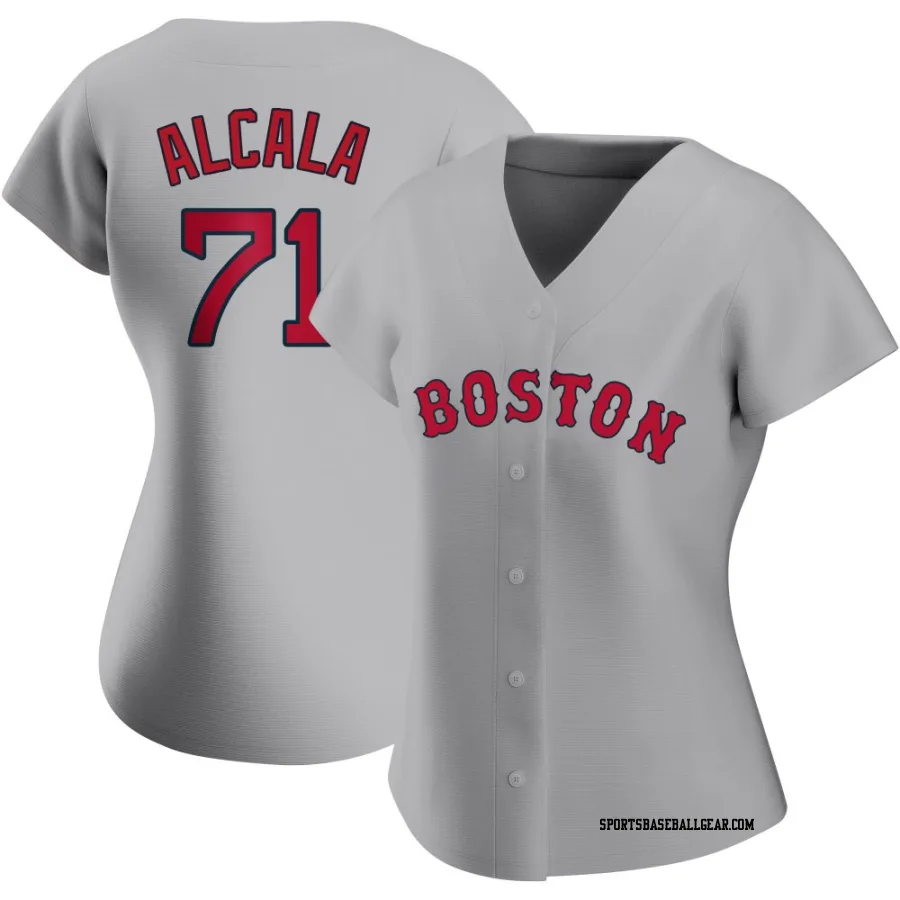 Jorge Alcala Women's Boston Red Sox Gray Authentic Road Jersey