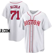 Jorge Alcala Youth Boston Red Sox White Replica 2021 Patriots' Day Jersey